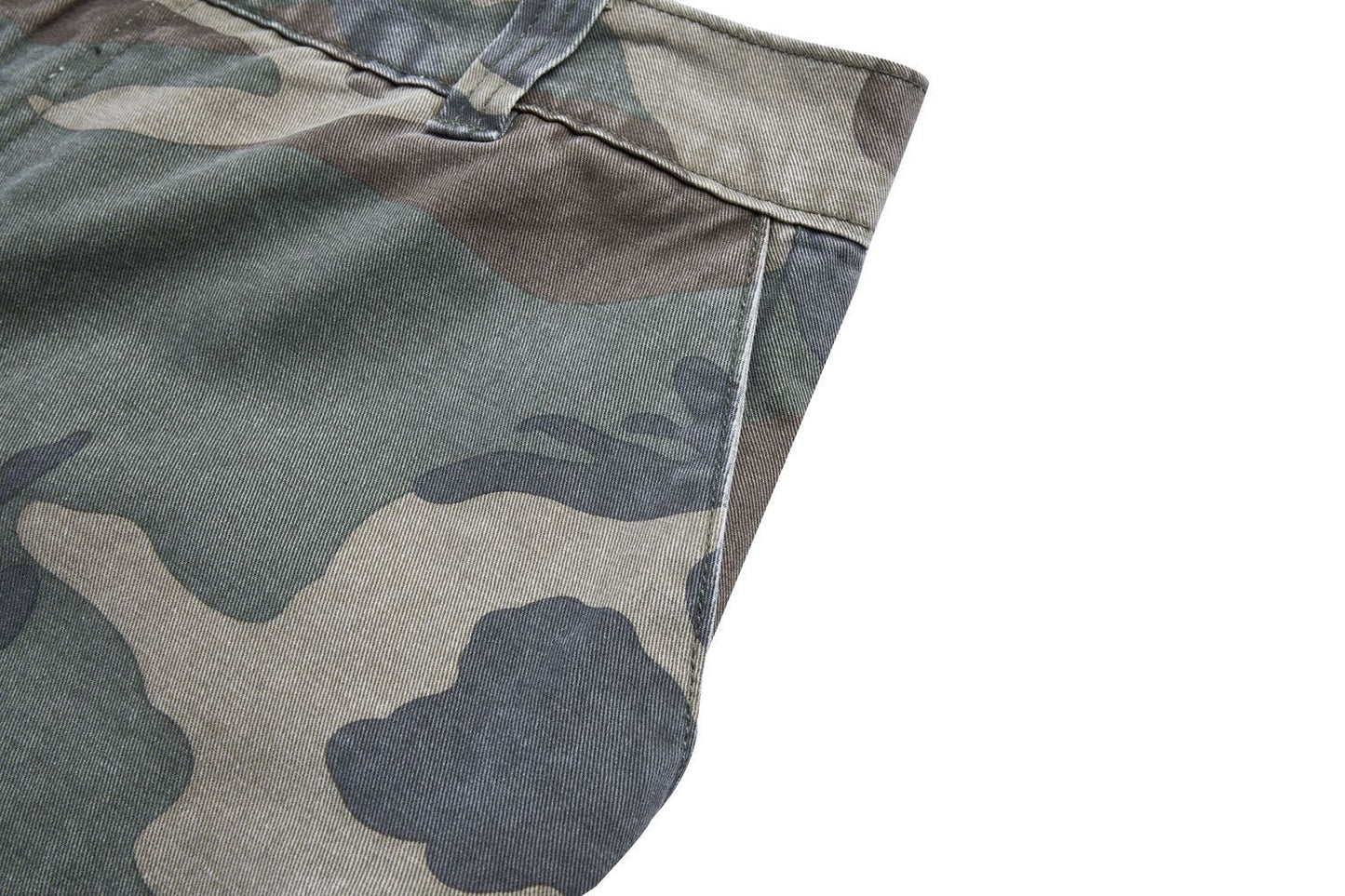 Original American Style Maple Leaf Retro Multi-Pocket Overalls Street Loose Camouflage Trousers