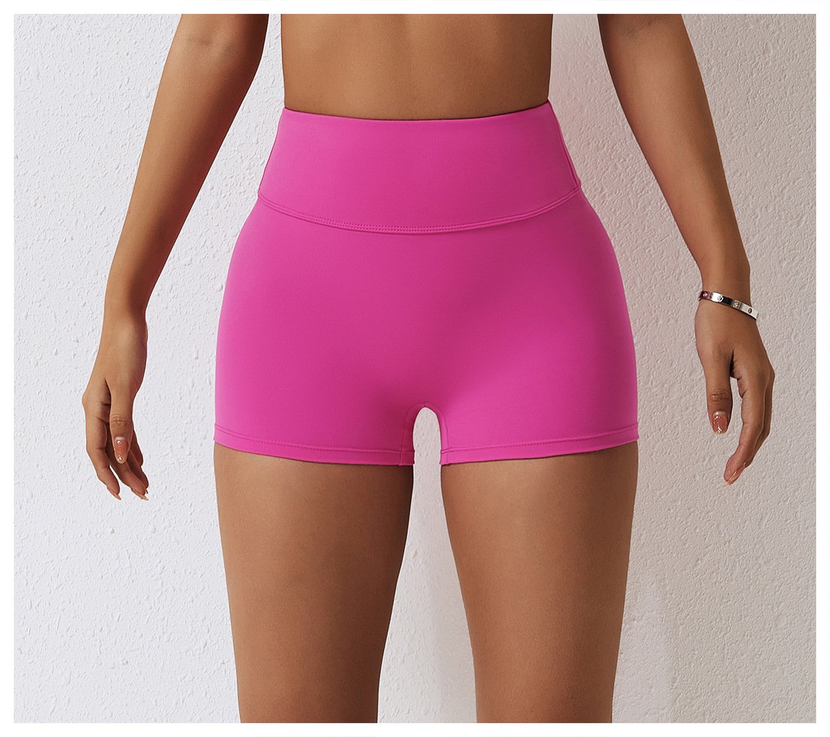 High Waist Fitness Shorts No Embarrassment Line Double Scrub Yoga Pants Women's Hip-lifting Tight Sports Shorts