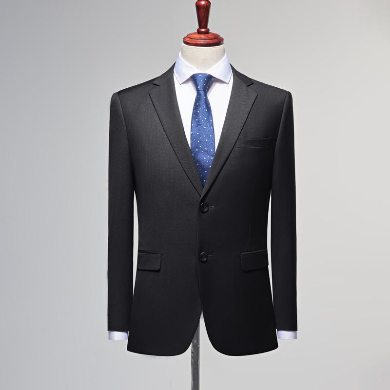 Groom Suit Suit New Middle-aged Business Casual Wool Suit Suit Black Elegant