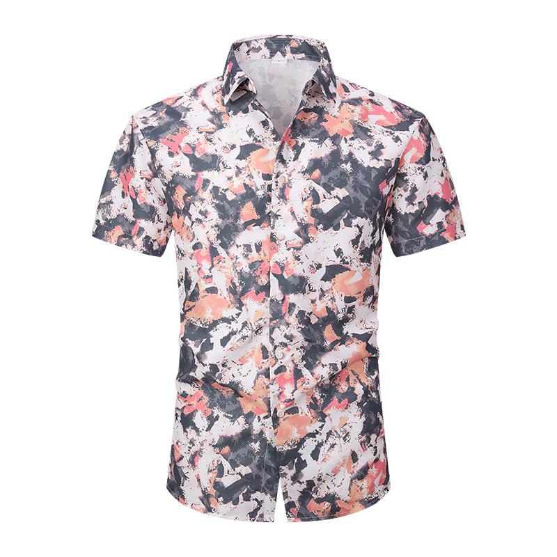 2024 New Short-sleeved Shirt High-end Sense Summer Hawaiian Shirt All-match Duffian Handsome Summer Men's Coat Shirt