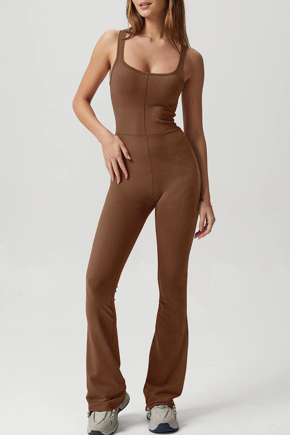 Fashion Clothing 2023 New Tight Stretch Solid Color Jumpsuit