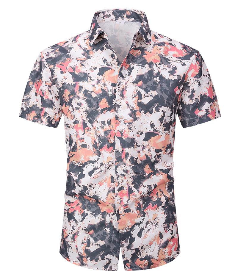 2024 New Short-sleeved Shirt High-end Sense Summer Hawaiian Shirt All-match Duffian Handsome Summer Men's Coat Shirt