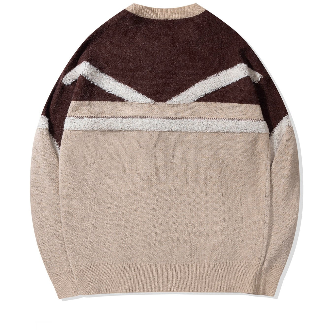 Fashion Brand Color Matching Gouhua Knitted Design 2024 Autumn New Men's And Women's Couples All-match Casual Sweater