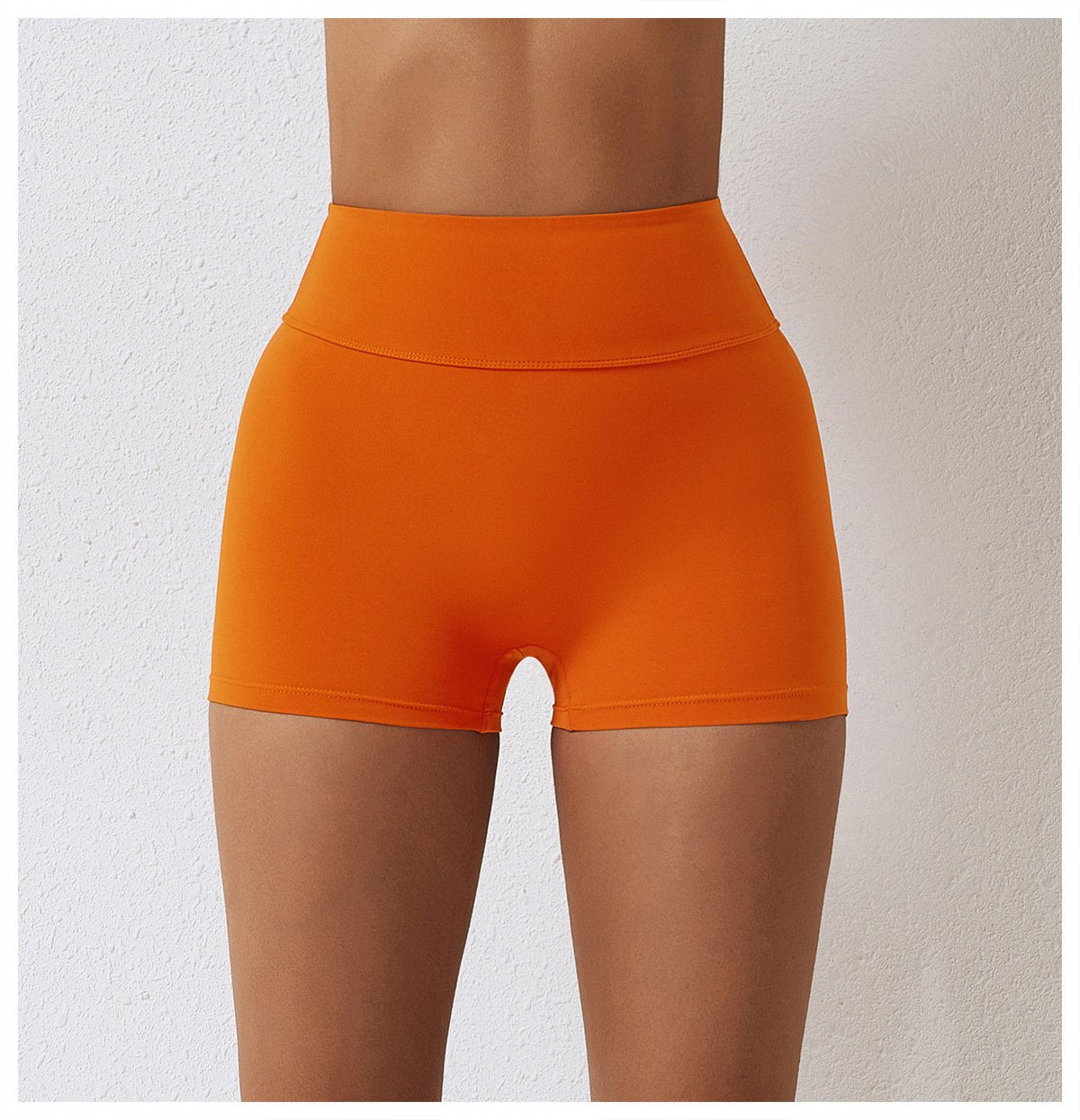 High Waist Fitness Shorts No Embarrassment Line Double Scrub Yoga Pants Women's Hip-lifting Tight Sports Shorts