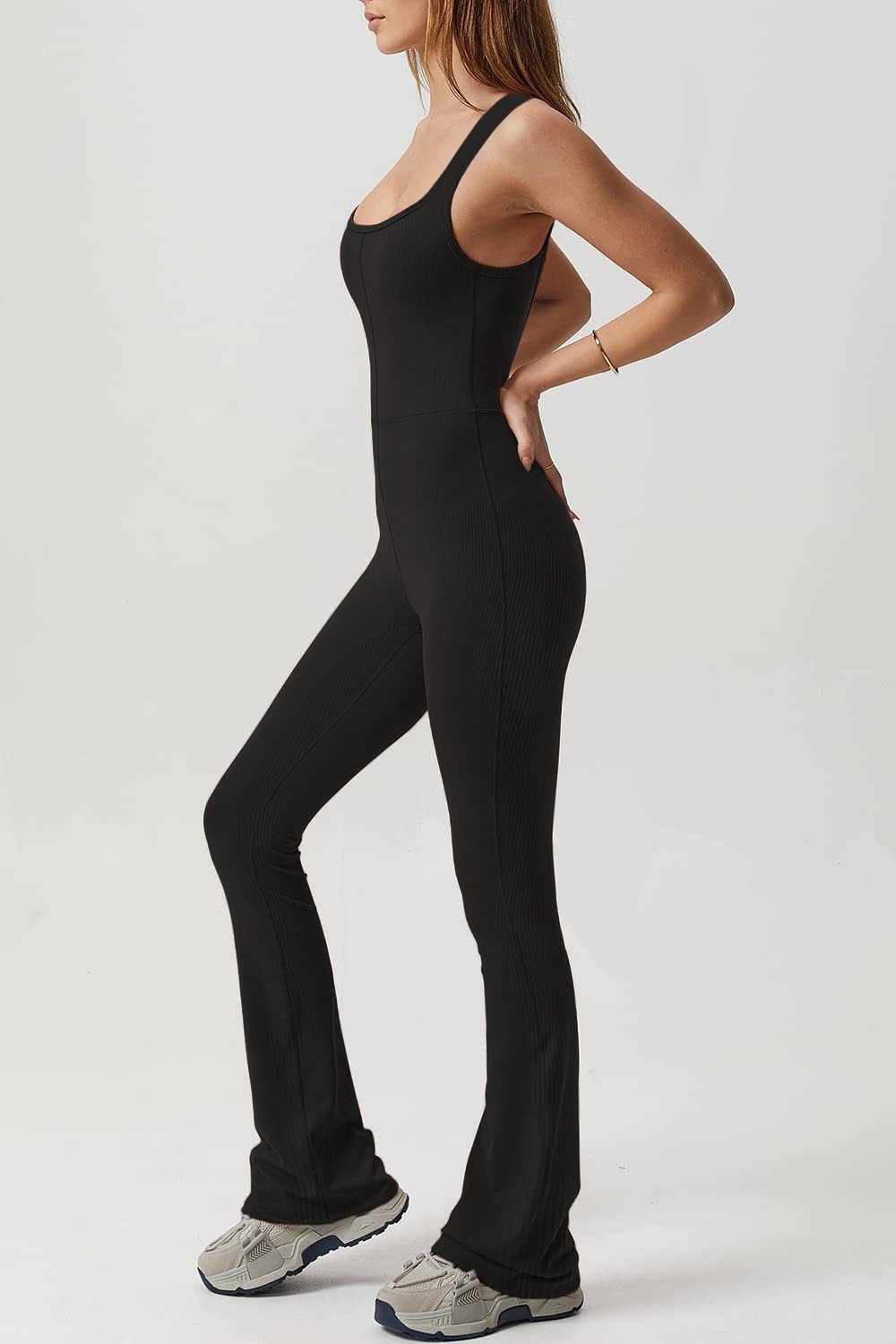 Fashion Clothing 2023 New Tight Stretch Solid Color Jumpsuit