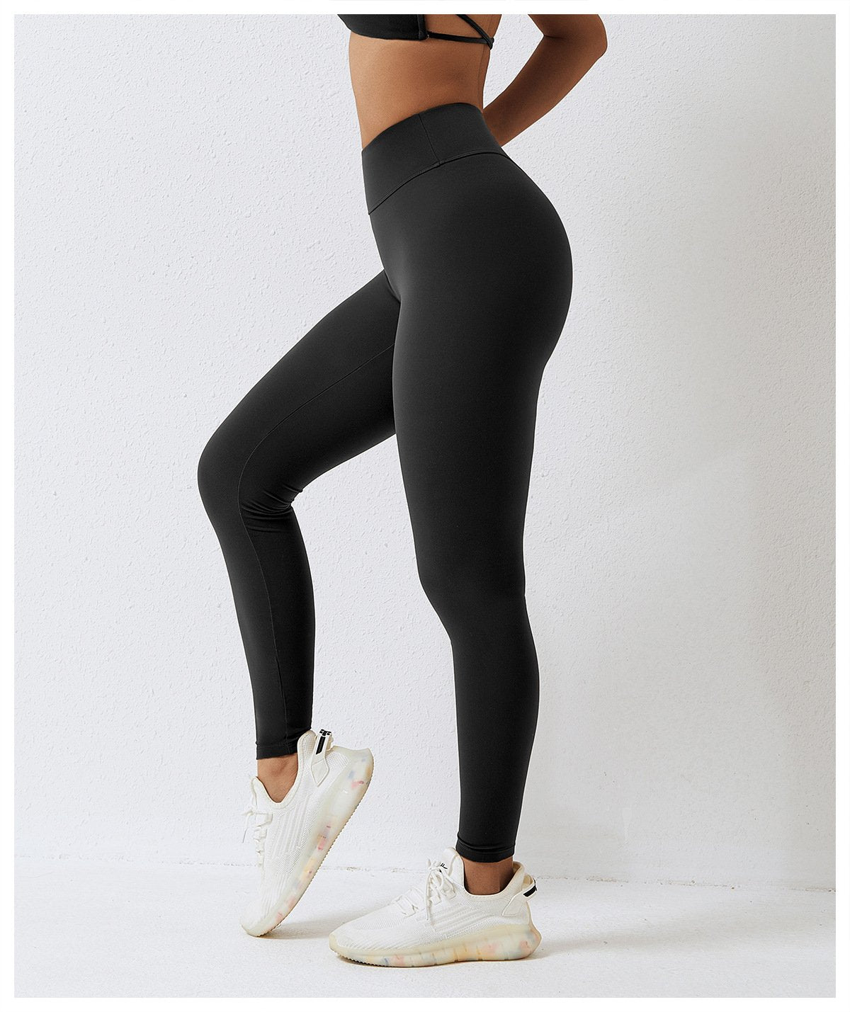 European And American High Waist Elastic Sanding Yoga Pants Hip Lifting And Belly Tight Fitness Pants Outer Wear Running Pants Women's 8120