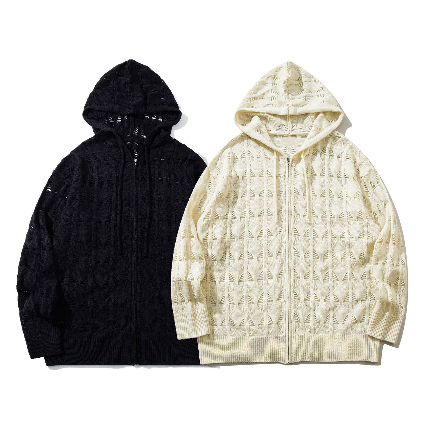 Fashion Brand 2024 Autumn New Hooded Personalized Knitted Design Couples All-match Fashion Casual Sweater