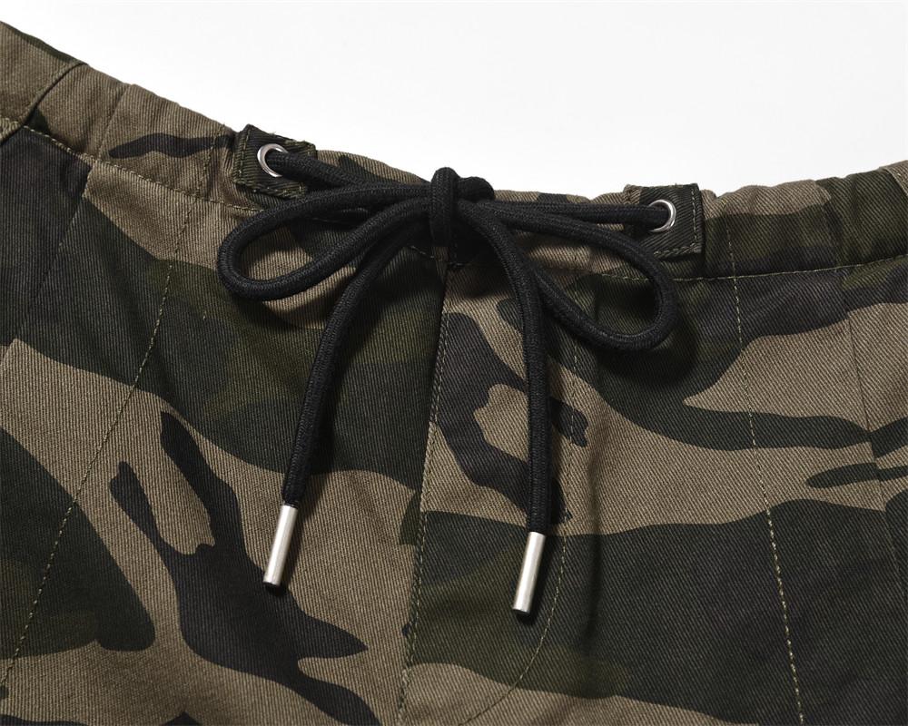 Workwear Camouflage Pants Men's American Style Street Military Style Outdoor Camouflage Pants Pleated Casual Straight Drawstring Trendy Trousers