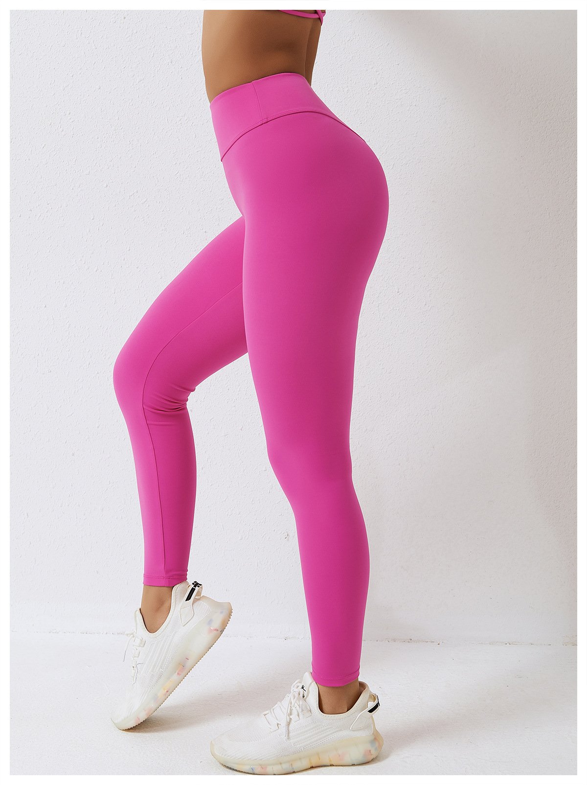 European And American High Waist Elastic Sanding Yoga Pants Hip Lifting And Belly Tight Fitness Pants Outer Wear Running Pants Women's 8120