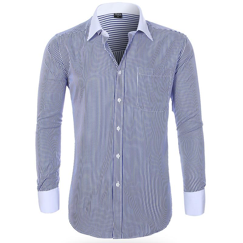 Cross-border Hot Sale Amazon Men's Shirt Men's Casual American Shirt Business High-end French Cufflinks Men's Shirt