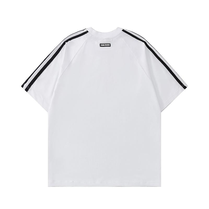 T Shirts Oversize Streetwear Letter Print Short Sleeve Cotton Tee Casual Round Neck Summer Black White Sports Style