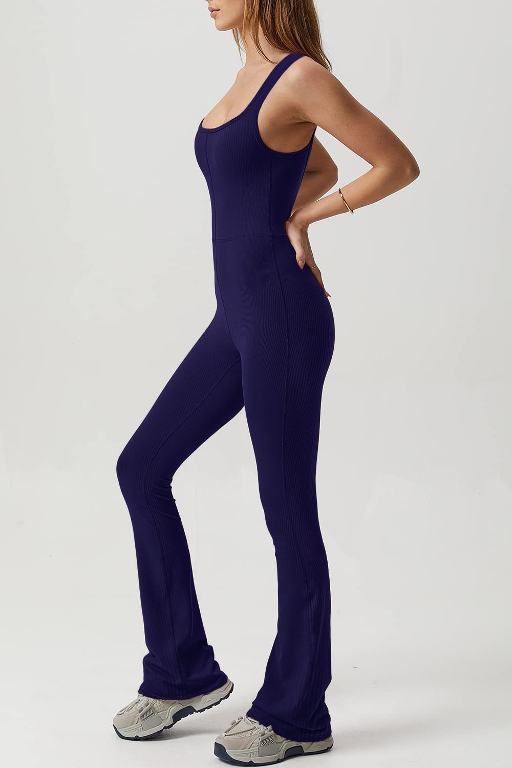 Fashion Clothing 2023 New Tight Stretch Solid Color Jumpsuit