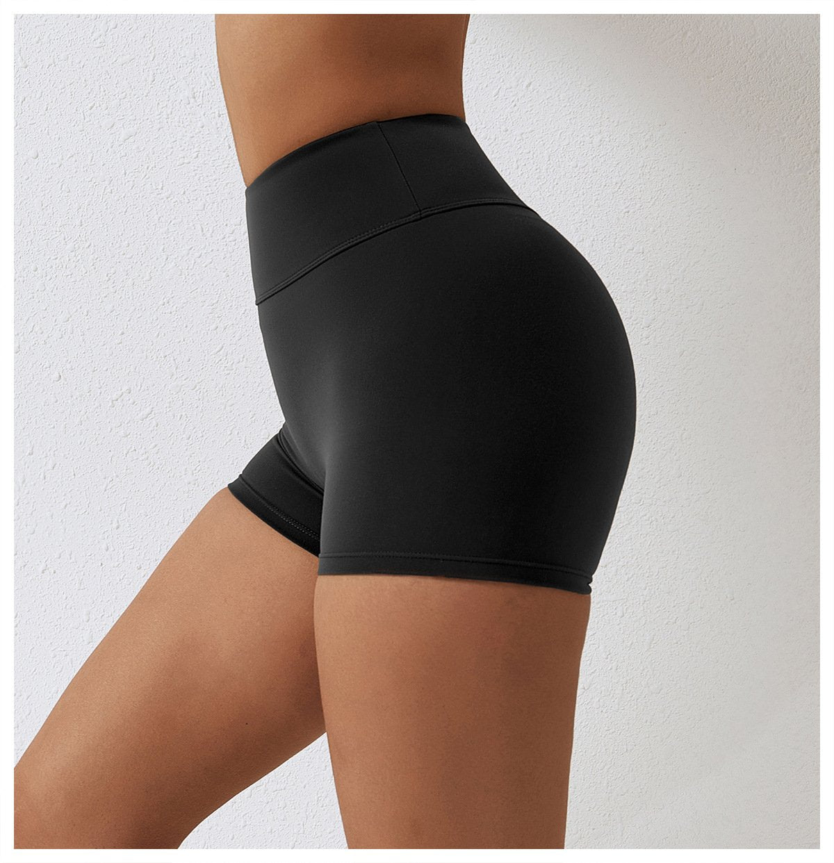 High Waist Fitness Shorts No Embarrassment Line Double Scrub Yoga Pants Women's Hip-lifting Tight Sports Shorts