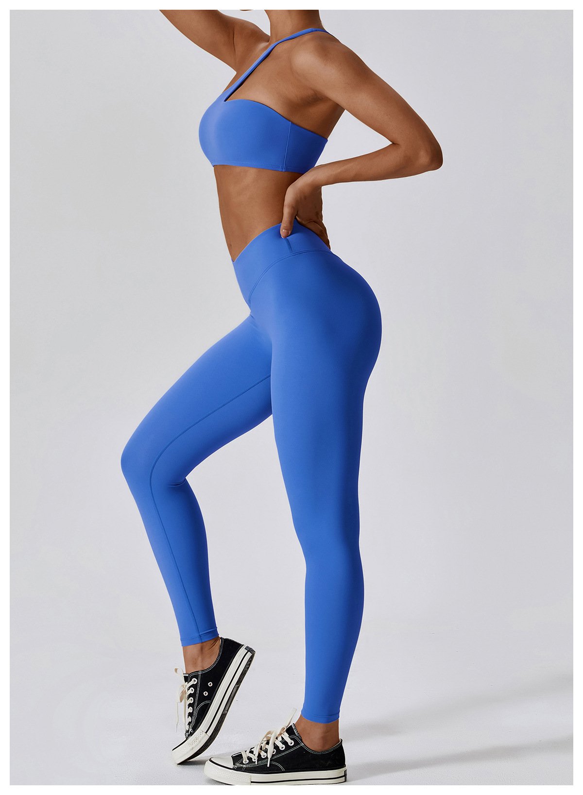 High Waist Abdominal Hip Lifting Naked Yoga Pants Quick-drying Fitness Running Pants Outer Wear Tight Sports Pants 8110