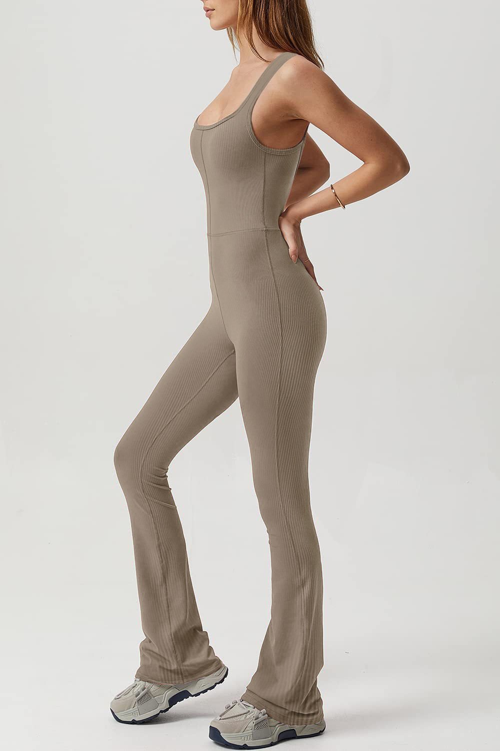 Fashion Clothing 2023 New Tight Stretch Solid Color Jumpsuit