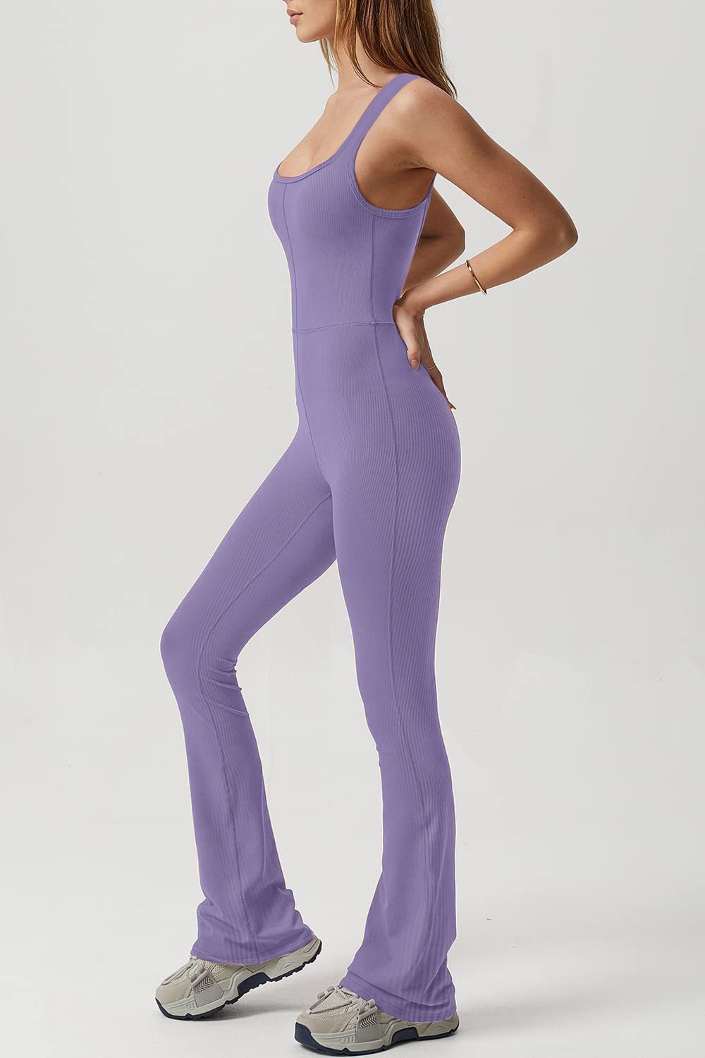 Fashion Clothing 2023 New Tight Stretch Solid Color Jumpsuit