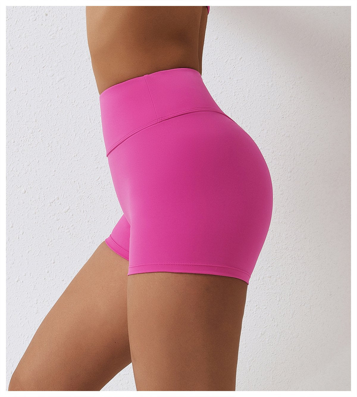 High Waist Fitness Shorts No Embarrassment Line Double Scrub Yoga Pants Women's Hip-lifting Tight Sports Shorts