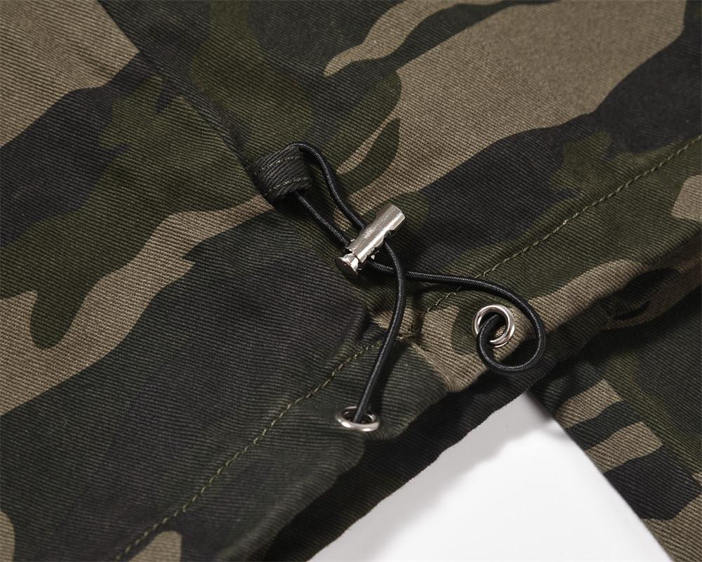 Workwear Camouflage Pants Men's American Style Street Military Style Outdoor Camouflage Pants Pleated Casual Straight Drawstring Trendy Trousers