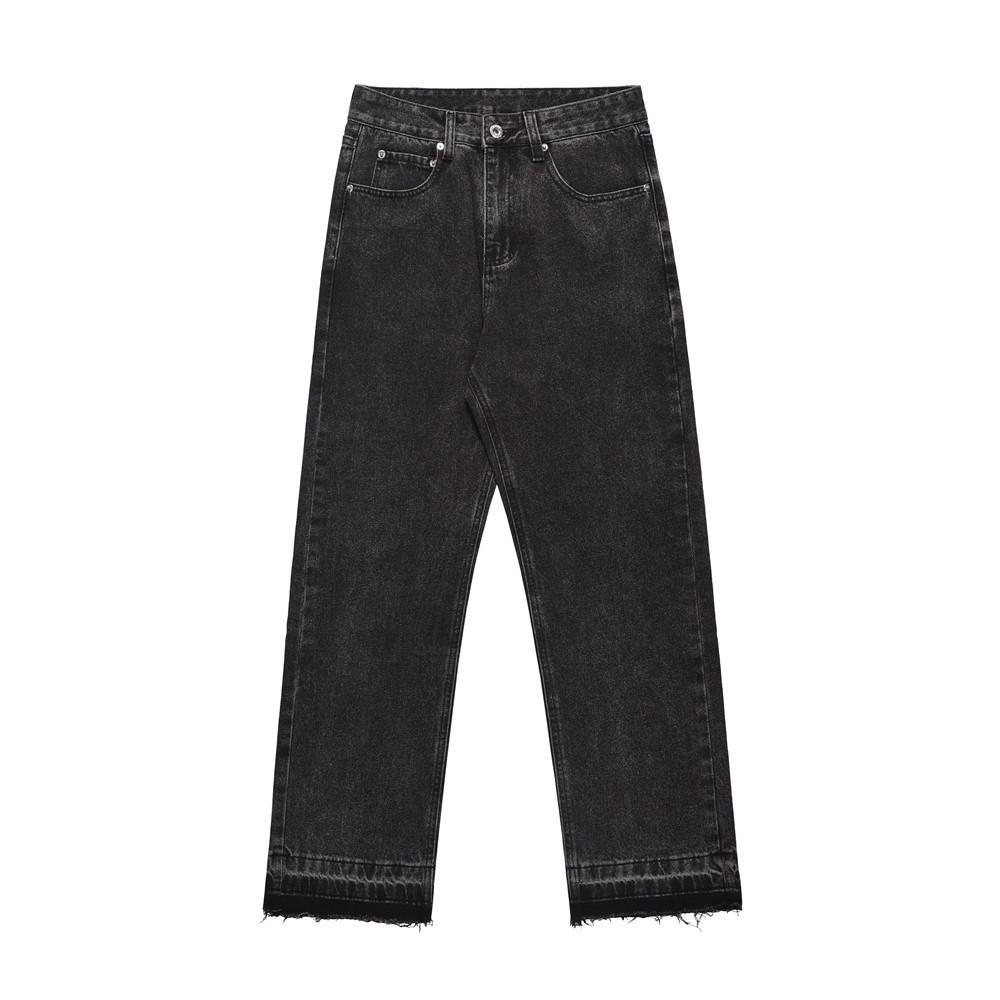 European And American High Street Denim Pants Men's Fashion Loose Washed Old Straight Pants Casual Pants