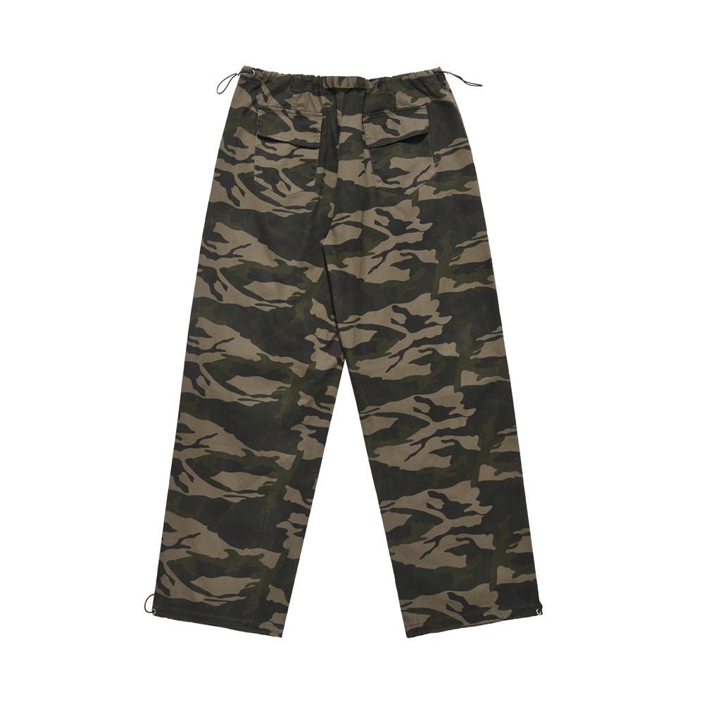 Workwear Camouflage Pants Men's American Style Street Military Style Outdoor Camouflage Pants Pleated Casual Straight Drawstring Trendy Trousers