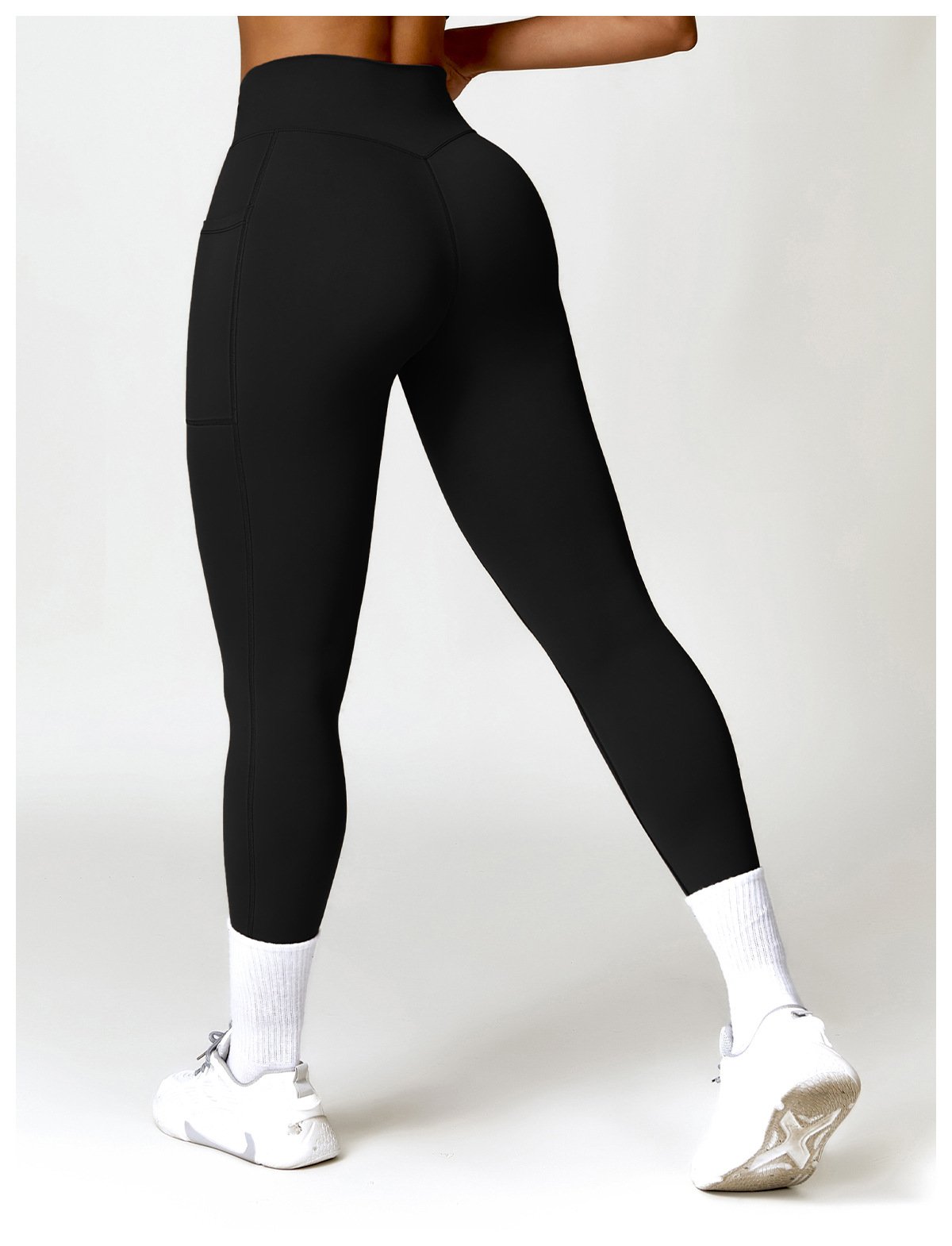 Quick-drying Crossover High Waist Hip Lifting Yoga Pants Outer-wear Running Sports Pants Naked Tight Fitness Pants Women's 8528