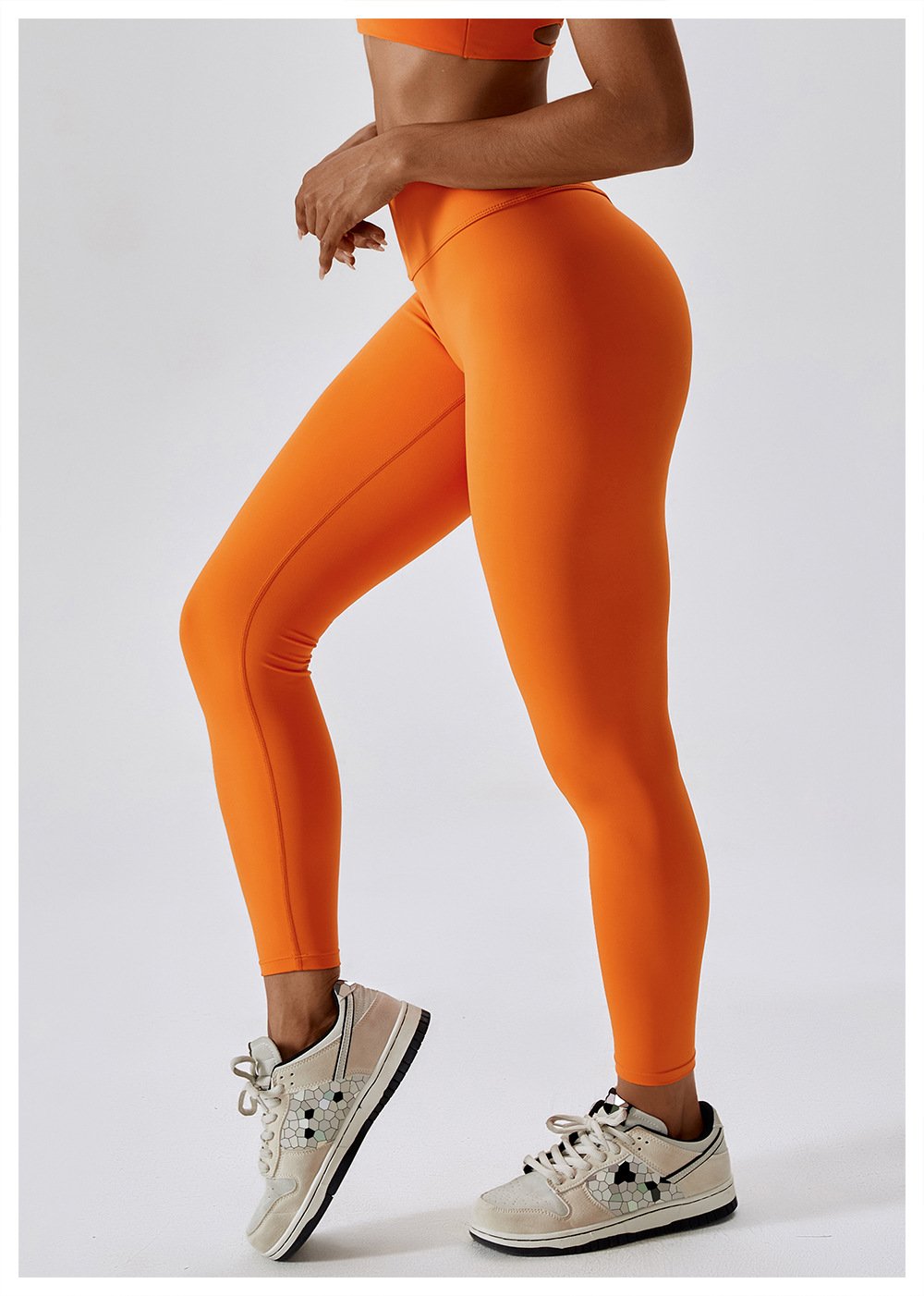 Body Shaping Abdominal Riding Running Fitness Pants Hip Naked Yoga Pants Women's Training Stretch Tight Pants 8233