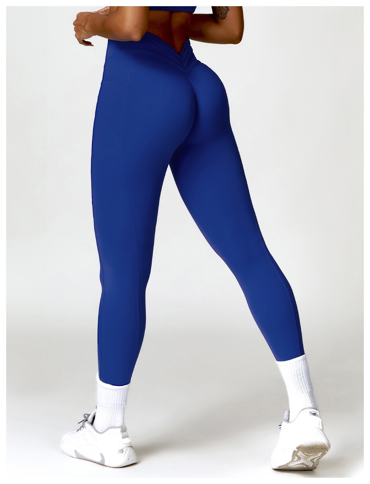 Quick-drying Tight Hip Yoga Pants Sanding High Waist Fitness Pants Outer Wear Running Leggings 8524