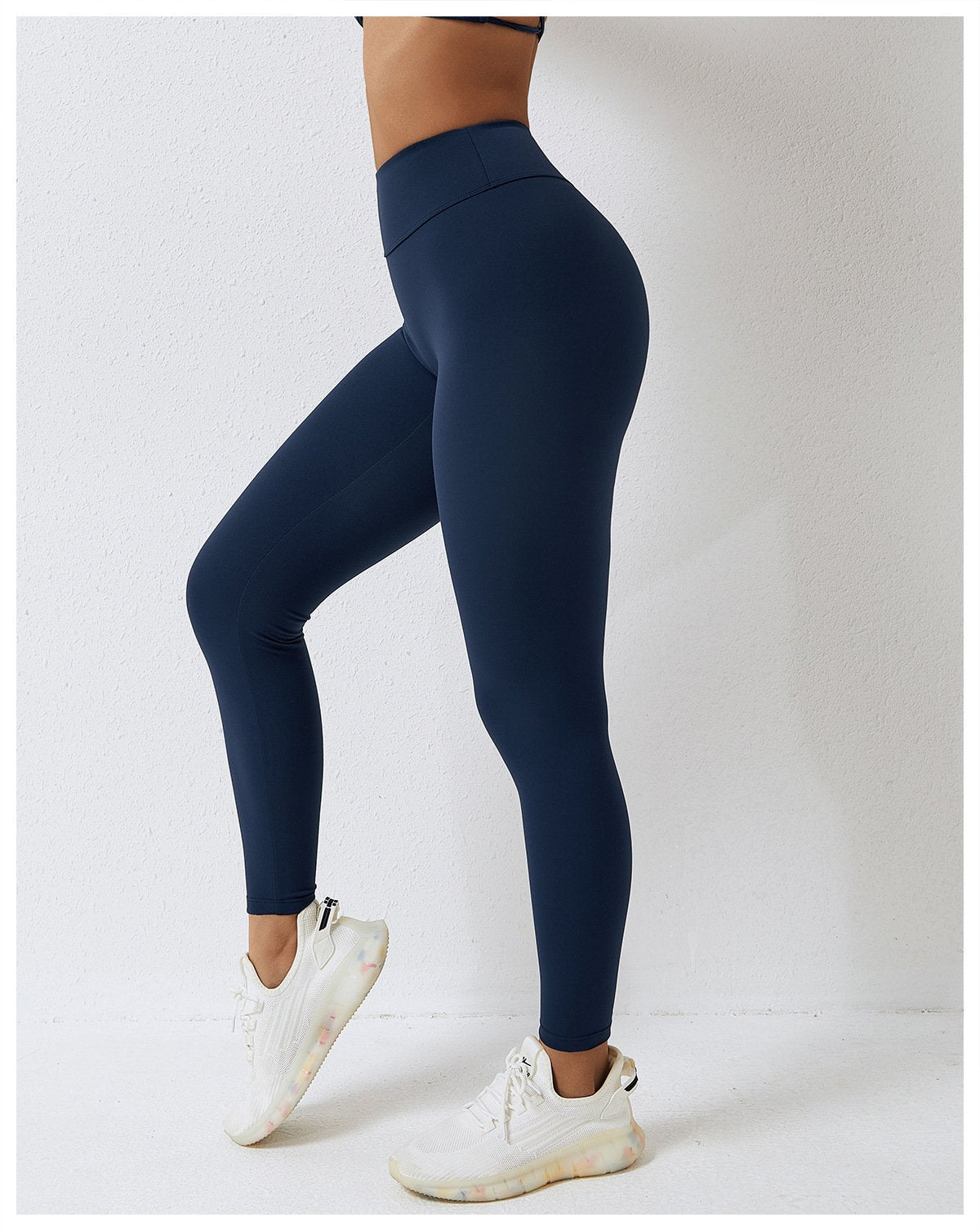 European And American High Waist Elastic Sanding Yoga Pants Hip Lifting And Belly Tight Fitness Pants Outer Wear Running Pants Women's 8120