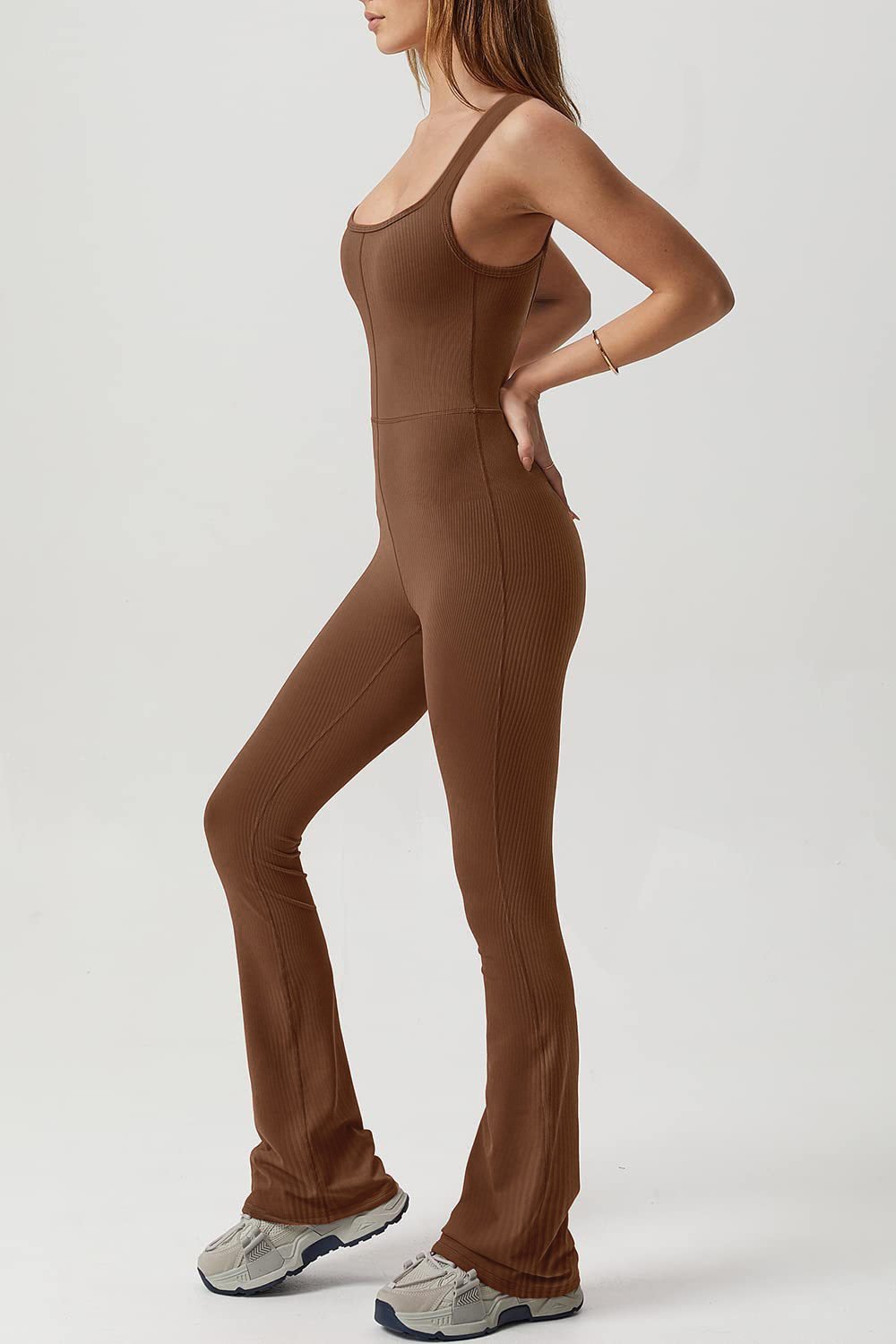 Fashion Clothing 2023 New Tight Stretch Solid Color Jumpsuit